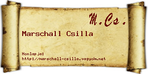 Marschall Csilla névjegykártya