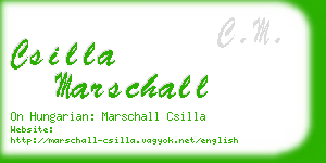 csilla marschall business card